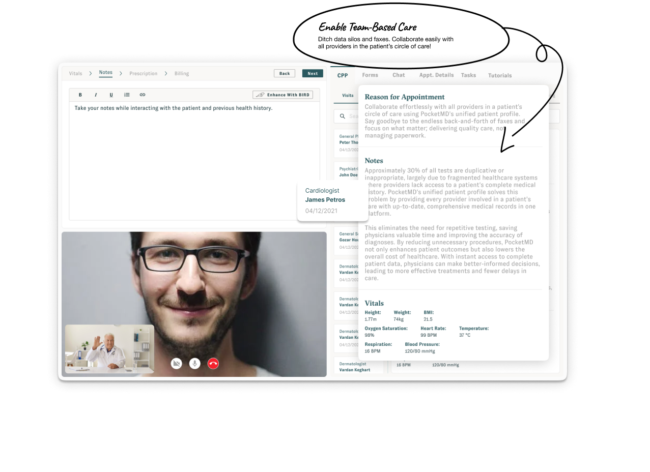 Enable team-based care